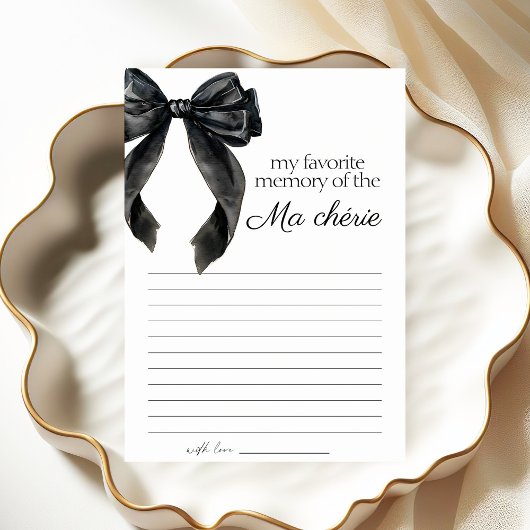 マイメモリお気に入りのボーブライダルシャワーゲームカード 招待状
