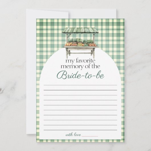 マイメモリお気に入りのーカントリー市場ブライダルゲームカード 招待状 (正面)