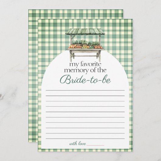 マイメモリお気に入りのーカントリー市場ブライダルゲームカード 招待状 (正面/裏面)