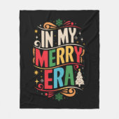 マイメリーエラクリスマスクリスマスクリスマスホリデーファミリー フリースブランケット (正面)