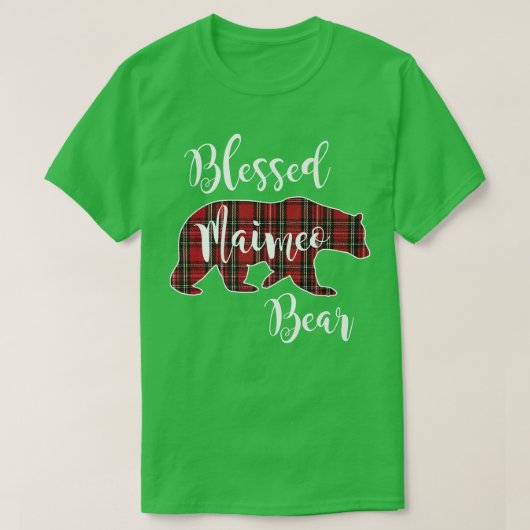 マイメ賛美オベア赤タータンチェックプライドおもしろい祖母G Tシャツ (デザイン正面)