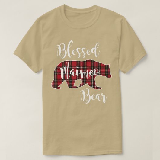 マイメ賛美オベア赤タータンチェックプライドおもしろい祖母G Tシャツ (デザイン正面)
