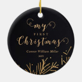 マイモダンエレガント初めてのクリスマスベビーホリデイ セラミックオーナメント (裏面)