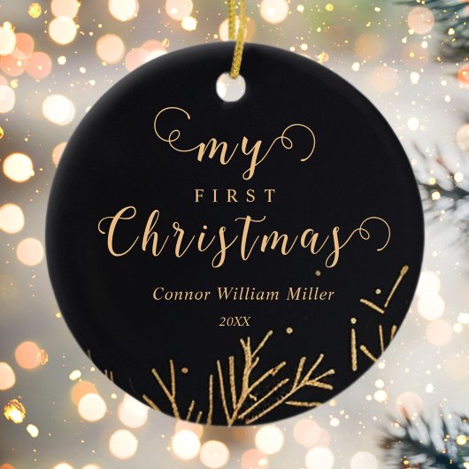 マイモダンエレガント初めてのクリスマスベビーホリデイ セラミックオーナメント