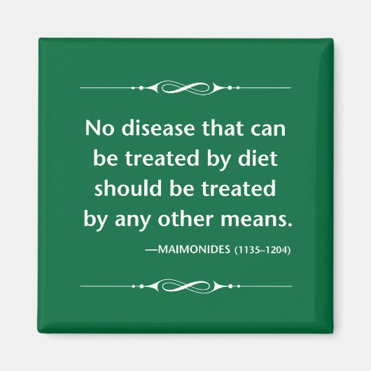マイモニデス健康ダイエット病古代引用文 マグネット (正面)