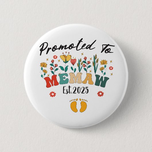 マイモーに昇進。2025年：特別年度 缶バッジ (正面)