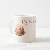 マイモーニングジョイパーソナライズされたシナモン転がキュイネス コーヒーマグカップ (正面左)