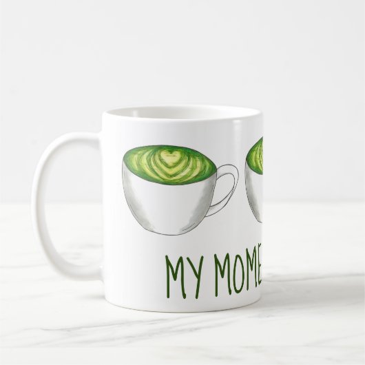 マイモーメントオブゼン抹茶グリーンティーラテ コーヒーマグカップ (左)