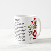 マイヤーの家紋のマグ コーヒーマグカップ (正面右)