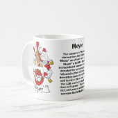 マイヤーの家紋のマグ コーヒーマグカップ (正面左)