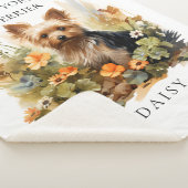 マイヨークシャーテリアードッグフローラポートレート シェルパブランケット (3/4)