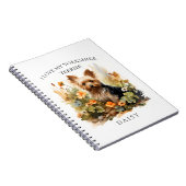 マイヨークシャーテリアードッグフローラポートレート ノートブック (右側)