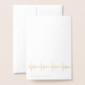 マイライドまたはダイライフラインバレンタインデー金ゴールド 箔カード (裏面封筒付き)