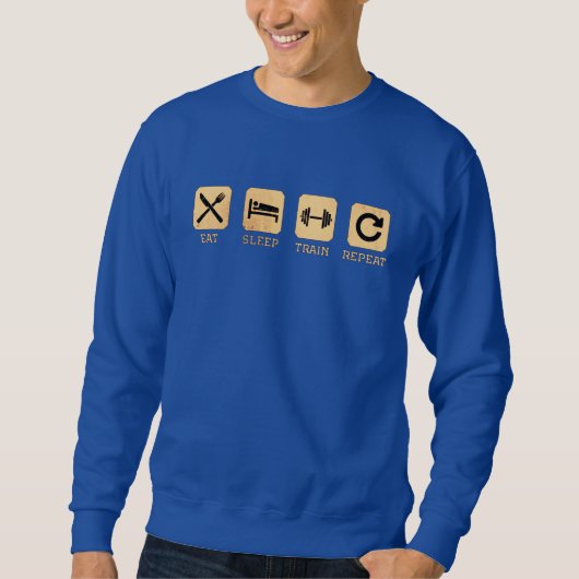 マイライフスタイル食べスリープトレインリピートSweatshirt スウェットシャツ (正面)