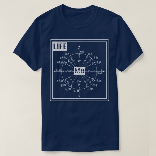 マイライフ数学デザインライフと数学と私 Tシャツ (デザイン正面)