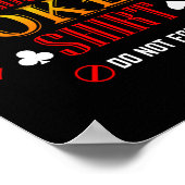 マイラッキーシャツトランプのポーカートランプのポーカーカジノ ポスター (角)
