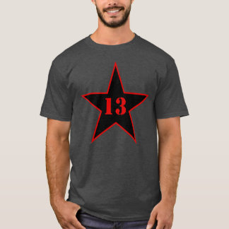 マイラッキーナンバースター – Number 13 - v2 （黒） Tシャツ