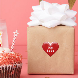 マイラブ赤いハート ハートシール