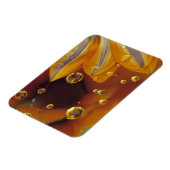 マイラー（Mylar）の反射面に花びらと水滴 マグネット (左側)