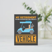 マイリタイアビークルおもしろいゴルフカーペンテンショナ ポストカード (スタンド正面)