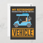 マイリタイアビークルおもしろいゴルフカーペンテンショナ ポストカード (正面/裏面)