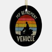 マイリタイアビークル芝刈り機レトロ セラミックオーナメント (右)