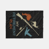 マイリタイアプラン狩り魚釣りハンターグランドファット フリースブランケット (正面(横))