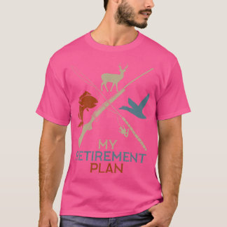マイリタイアプラン狩り魚釣りハンターグランドファット Tシャツ