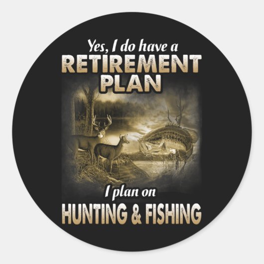 マイリタイアプラン狩り魚釣りハンターズグランドパ ラウンドシール (正面)