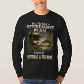 マイリタイアプラン狩り魚釣りハンターズグランドパ Tシャツ (正面)
