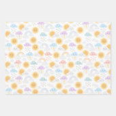 マイリトルサンシャインレインボーズ&クラウドパーティーラップ ラッピングペーパーシート (正面)