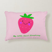 マイリトルスイートストロベリーキュートピンクガール子供部屋 アクセントクッション (正面)