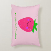 マイリトルスイートストロベリーキュートピンクガール子供部屋 アクセントクッション (正面(垂直))