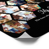 マイリトルファミリーポートレートフォトコラージュインテリア ポスター (角)