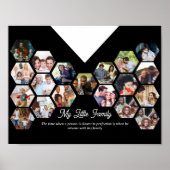 マイリトルファミリーポートレートフォトコラージュインテリア ポスター (正面)