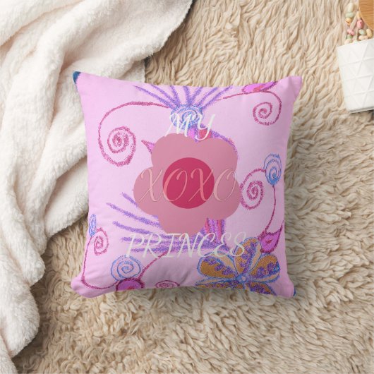 マイリトルプリンセス:ベビーピンクベクトル感動的 クッション (ブランケット)