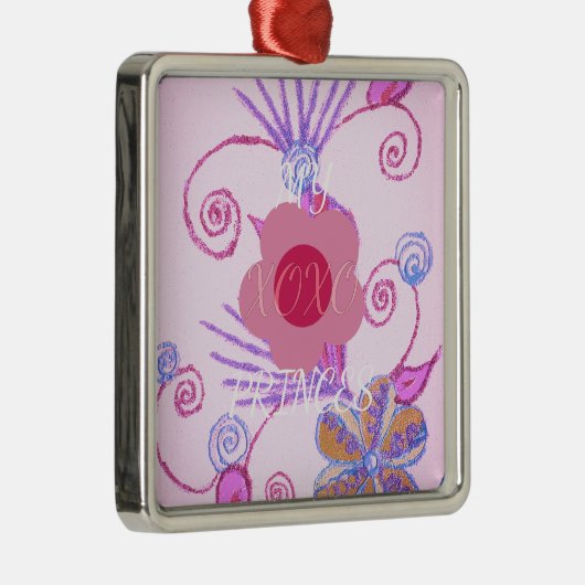 マイリトルプリンセス:ベビーピンクベクトル感動的 メタルオーナメント (右)
