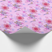 マイリトルプリンセス:ベビーピンクベクトル感動的 ラッピングペーパー (角)
