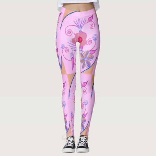 マイリトルプリンセス:ベビーピンクベクトル感動的 レギンス (正面)