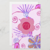 マイリトルプリンセス:ベビーピンクベクトル感動的 便箋 (正面/裏面)