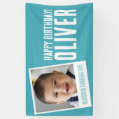 マイリトルボス |誕生日パーティーのサインバナー 横断幕 (縦)