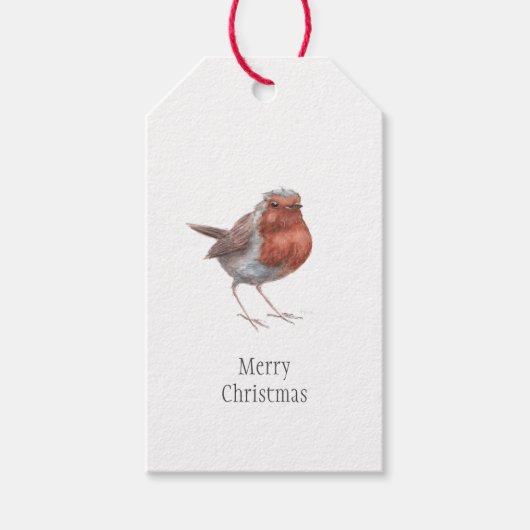 『マイリトルロビン』バードクリスマスギフトタグ ギフトタグ (正面)