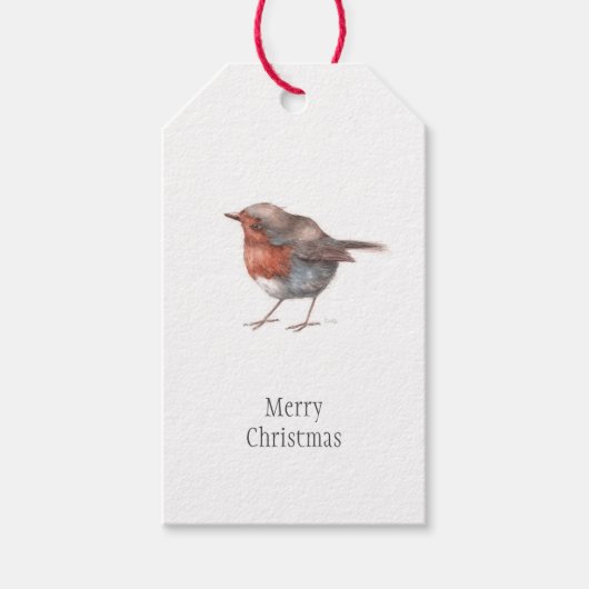 『マイリトルロビン』バードクリスマスギフトタグ ギフトタグ (正面)