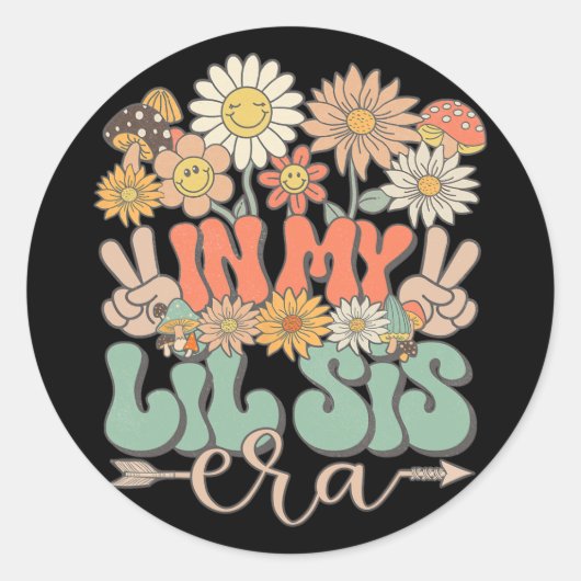 マイリルシーエラフローラヒッピーGroovyレトロリトルS ラウンドシール (正面)