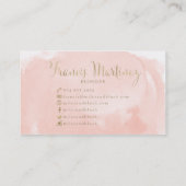 マイルおよび赤面のカスタムな名刺 名刺 (裏面)