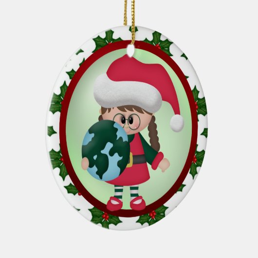 マイルのクリスマスのオーナメントを渡って セラミックオーナメント (右)