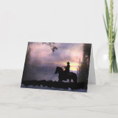 マイルの向こうから行くカウボーイクリスマスカード シーズンカード (正面)