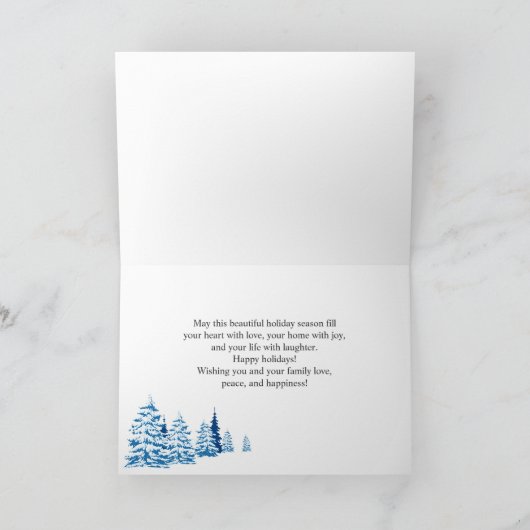 マイルの向こうのクリスマスツリー シーズンカード (内部)