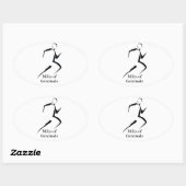 マイルの感謝の窓ステッカー 楕円形シール (シート)