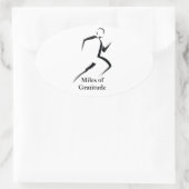 マイルの感謝の窓ステッカー 楕円形シール (バッグ)